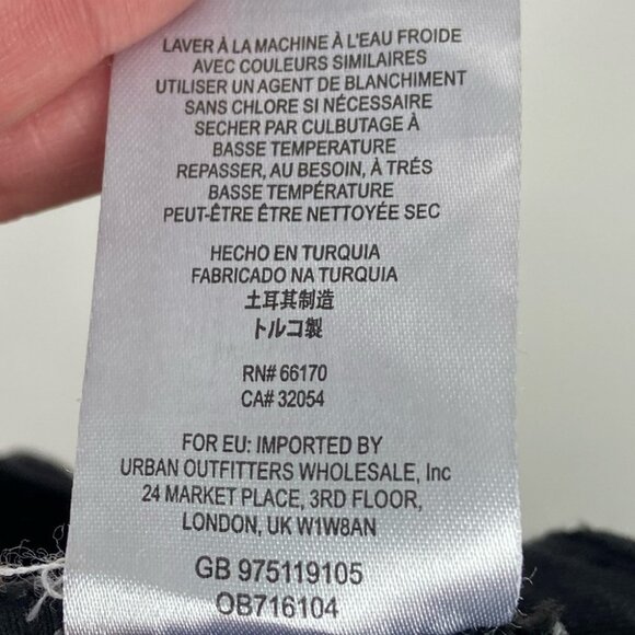 URBAN Outfitters‎ Ruffle Flare Jeans High Rise Black Size 24 Bell Bottom Denim - Picture 11 of 14